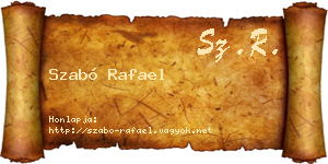 Szabó Rafael névjegykártya