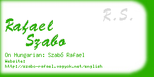 rafael szabo business card